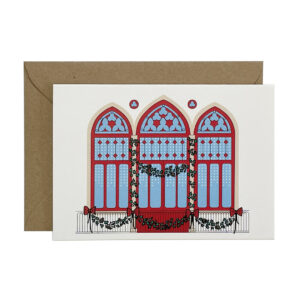 Blue Window christmas greeting card