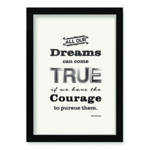 Inspirational Quote Black frame